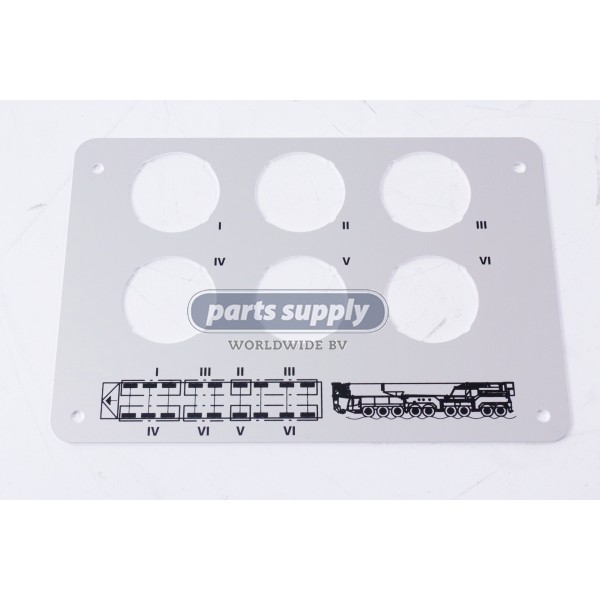 Dashboard plate for Terex Demag reference 23325812