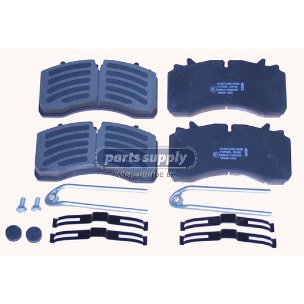 Brake pads (4xPads) + pad sensor for Terex Demag reference 48313912