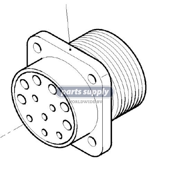 Box with flange for Terex Demag reference 49096240