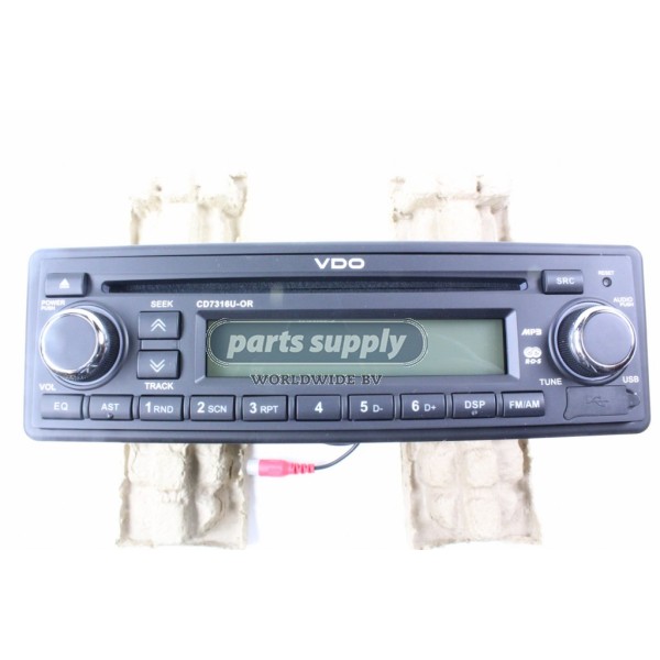 Radio cd player (VDO CD7316U-OR) for Terex Demag reference 59956512