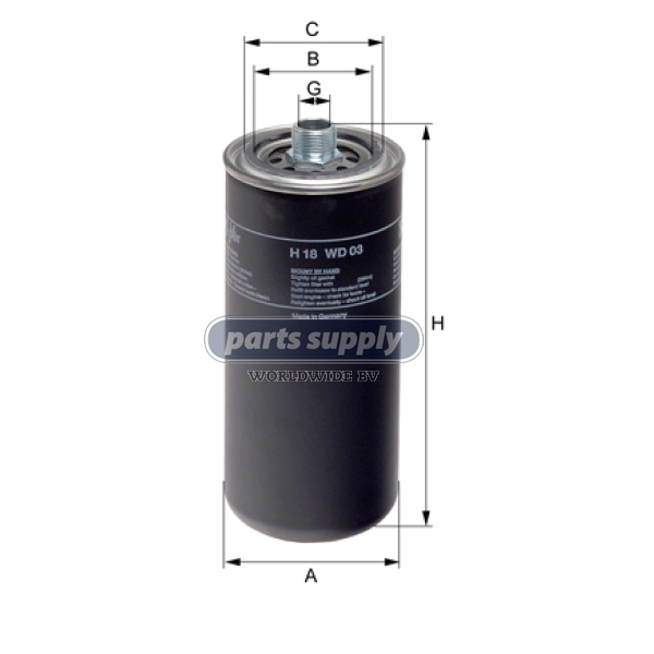 Filter cartridge for Terex Demag reference 97932773